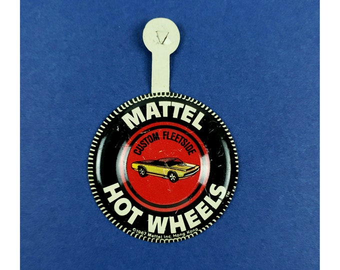 1967 Vintage Hot Wheels Mattel Redline Fleetside Pocket Fold Over Metal Tab Pin