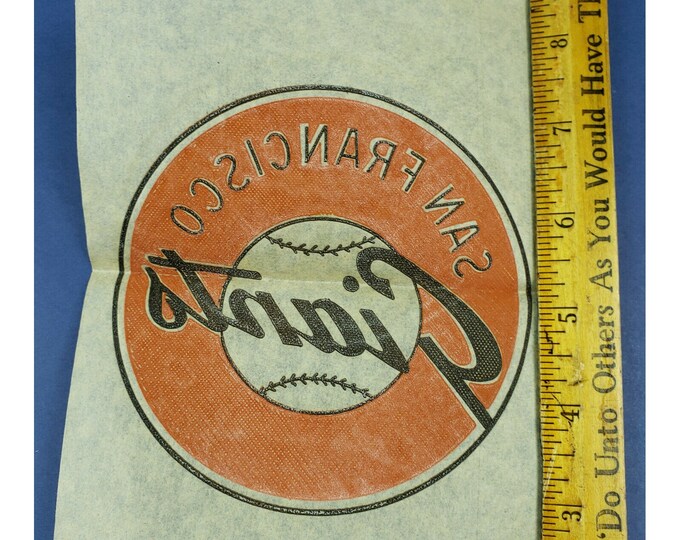 1959 1960 Topps Iron On Transfer Baseball Bazooka Joe Mail Away San Fran Giants