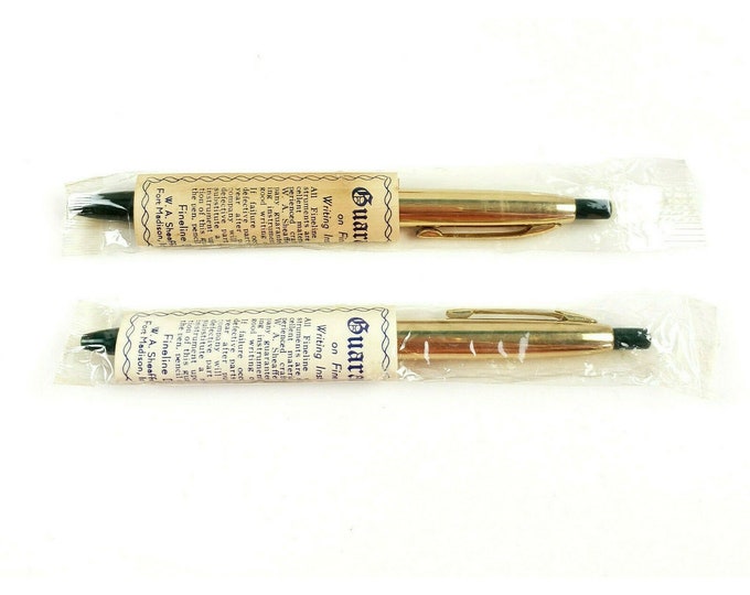Vintage NOS Sheaffer Fineline 500 Green Gold Ballpoint Pen Sinclair Pipeline Oil