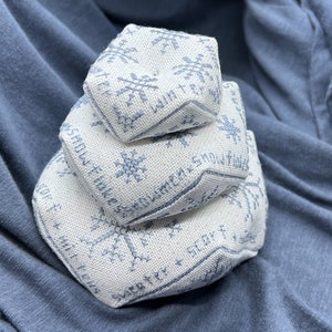 Winter Biscornu Stack Cross Stitch Pattern (pdf)
