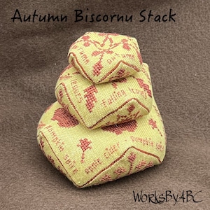 Schema punto croce autunno Biscornu Stack (pdf)