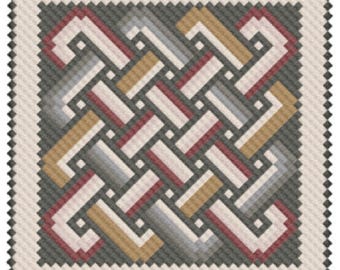 Antioch Mosaic Knotwork Cross Stitch Pattern (paper copy)