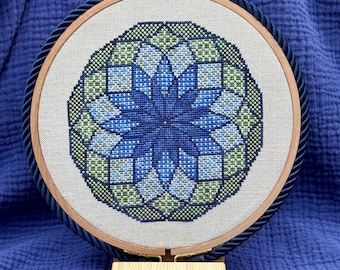 Captivating Rosette Cross Stitch Pattern (PDF)