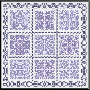 Nonet #1 cross stitch pattern (paper copy)