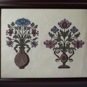Margaretha&#39;s Flower Jugs (PDF) Cross Stitch Pattern
