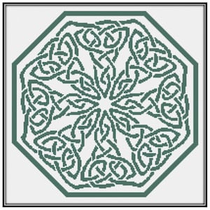 Knotwork Octagon Cross Stitch Pattern paper copy