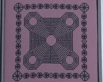 The Labyrinth of Reims Cathedral cross stitch pattern (paper copy)