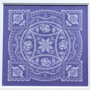 Rosebud Lace cross stitch pattern (pdf)