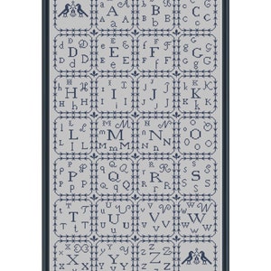 Alphabet Sampler Cross Stitch pattern paper copy image 1