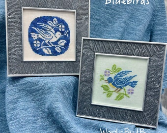 Bluebirds Cross Stitch Pattern