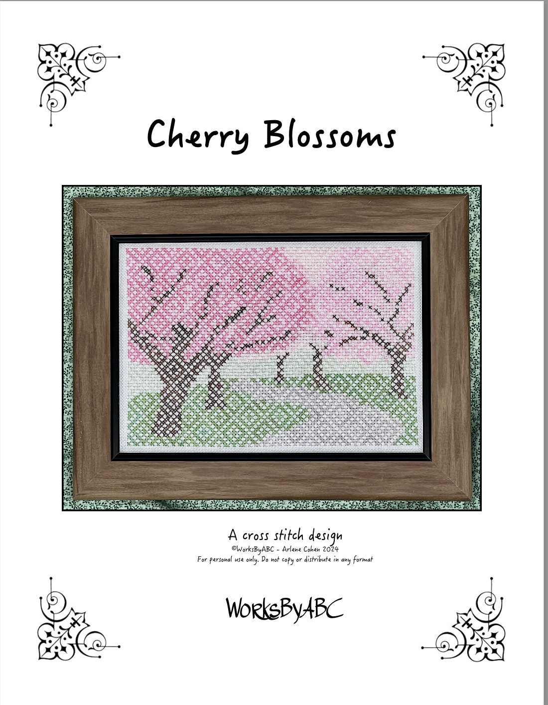 Cherry Blossoms Cross Stitch Pattern PDF - Etsy