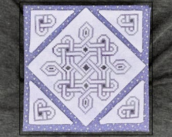 Knotted Lattice Cross Stitch Pattern (paper copy)