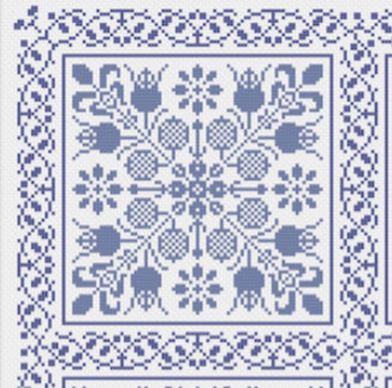 Six Pages from 1603 Cross Stitch Pattern paper copy image 2