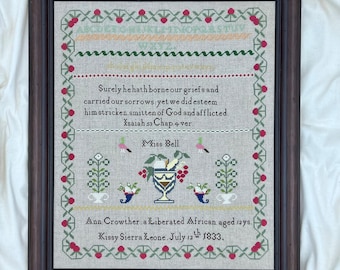 paper - Ann Crowther 1833 Cross Stitch Sampler (paper copy)