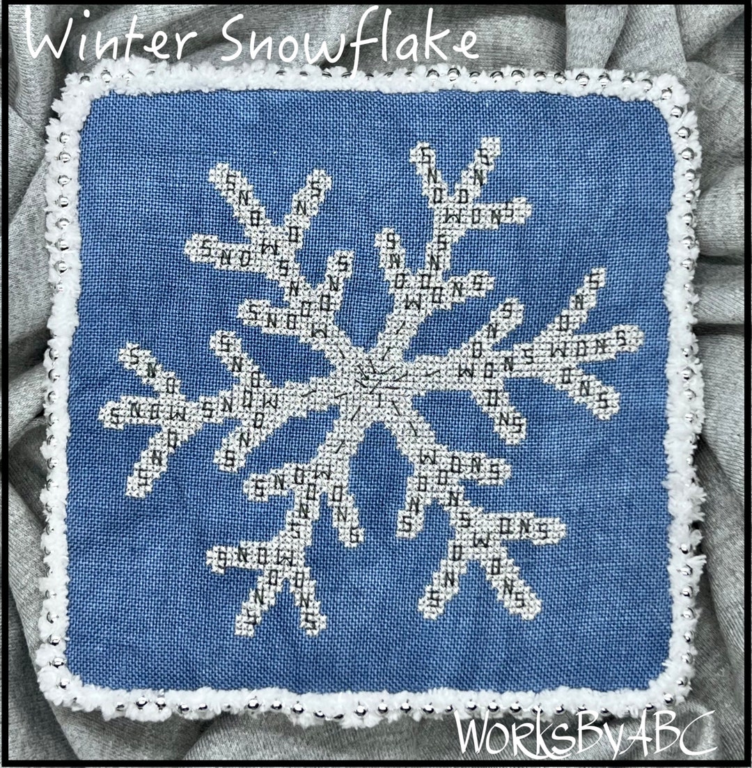 Winter Snowflake Cross Stitch Pattern (pdf) - Etsy