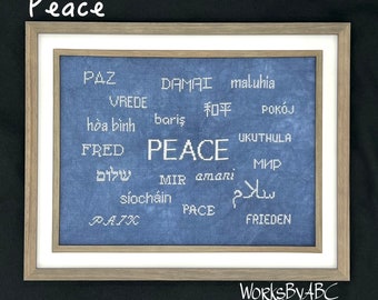 Peace Cross Stitch Pattern (paper copy)
