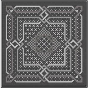 Woven Geometry cross stitch pattern (paper copy)