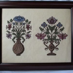 Margaretha&#39;s Flower Jug Cross Stitch Pattern paper copy
