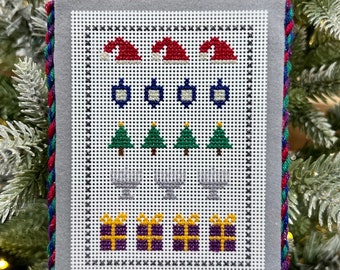 Holiday Sampler Ornament Cross Stitch Pattern (paper copy)