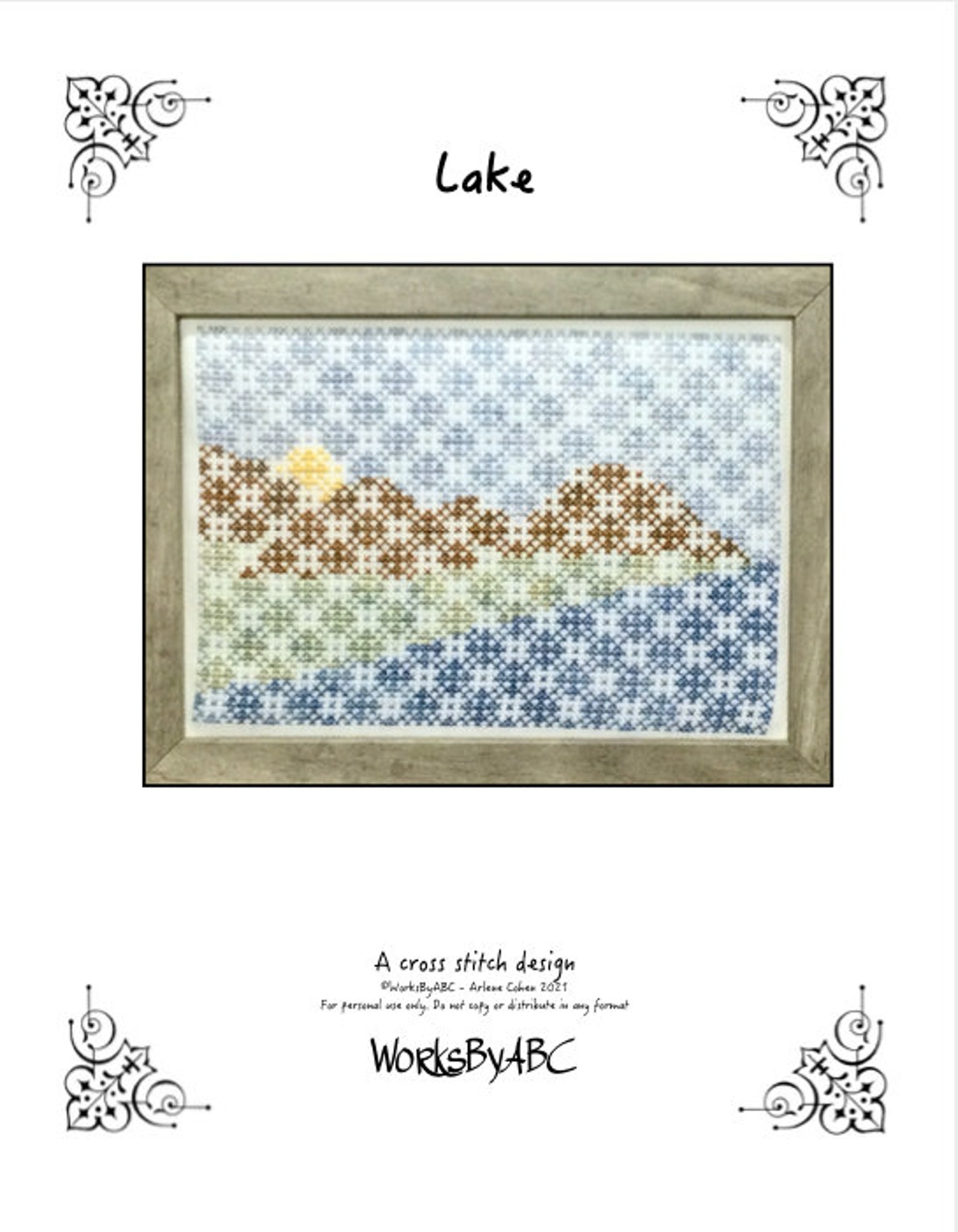 Lake Cross Stitch Pattern PDF Etsy