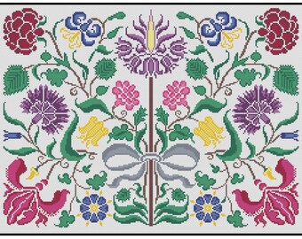 Floral Delight Cross Stitch Pattern (PDF)