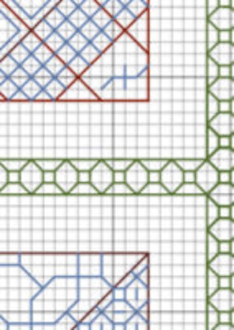 Blackwork Quilt Squares Pattern paper copy