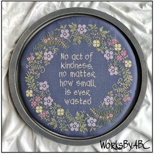 Kindness Cross Stitch Pattern (paper copy)