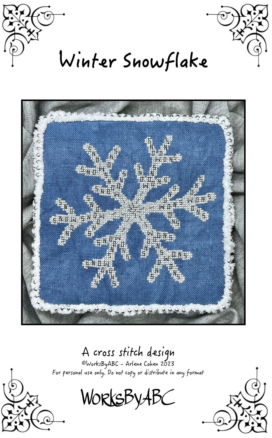 Winter Snowflake Cross Stitch Pattern (pdf) - Etsy