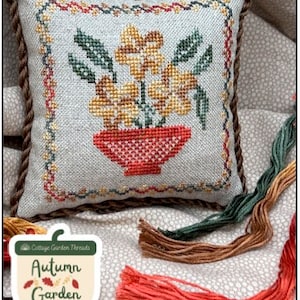 Flowers For the Fall Autumn Garden Cross Stitch Pattern (paper copy)