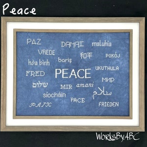 Peace Cross Stitch Pattern PDF