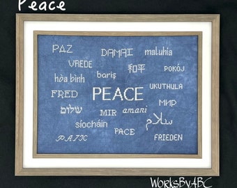 Peace Cross Stitch Pattern PDF