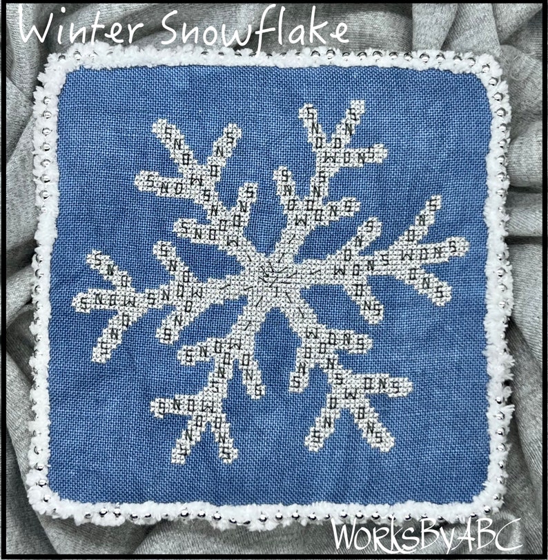 Winter Snowflake Cross Stitch Pattern (paper Copy) - Etsy