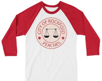 Rockford Peaches Shirt, Rockford Peaches Tee, Rockford Illinois Souvenir, Peaches Baseball Shirt, Movie Shirt, 3/4 sleeve raglan shirt