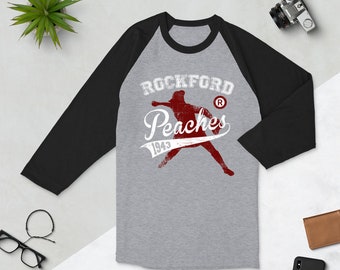 Rockford Peaches Shirt Rockford Peaches Tee Rockford Illinois Souvenir Peaches Baseball Shirt Movie Shirt