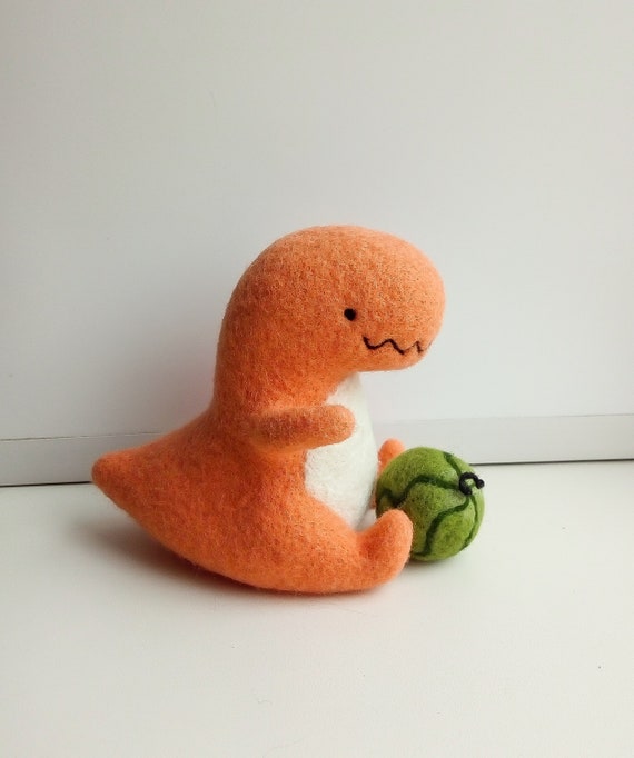 dinosaur decor dino figurine needle felted animal nursery