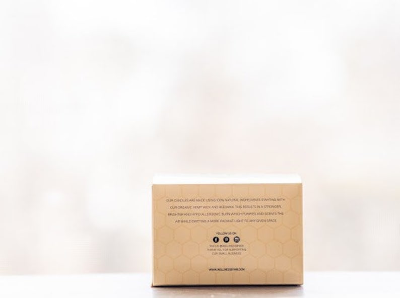 May include: A brown cardboard box with a honeycomb pattern and text that reads "Formulated with all-male loving skin natural ingredients starting with our organic hemp seed oil and rice bran. This results in a stronger, brighter and hyaluronic acid boost which purifies and scents the air while infusing a more iconic scent. Eat to any given space."