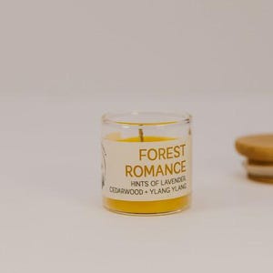 Forest Romance Beeswax Candle – Romantic Candle – Non Toxic Candle – Woodsy Aromatherapy Candle – Clean Burning Essential Oil Candle Gift 1 Fluid ounces