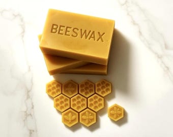Pure American Beeswax 1 lb | Raw Unrefined Blocks or Hex Melts for Candle Making