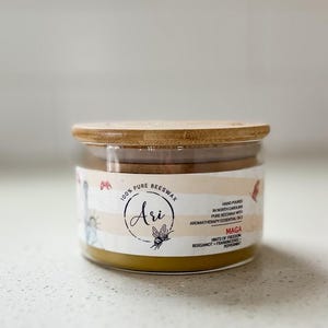 Beeswax Candle | MAGA |100% Pure Organic Beeswax candle with essential oils + Hemp wick|8oz |Scented candle |Gift candle|