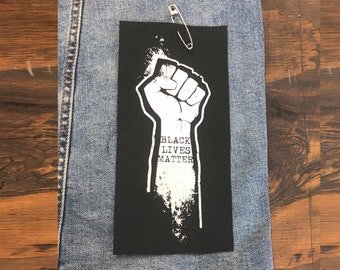 lack Lives Matter Sew On Patch, Protest Patch, Punk Street Art, Jacket Vest Backpack Badge