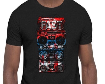 Boom Box t-shirt, Music Gift, 80's Gift, Patriotic Gift, Heavy Metal T Shirt