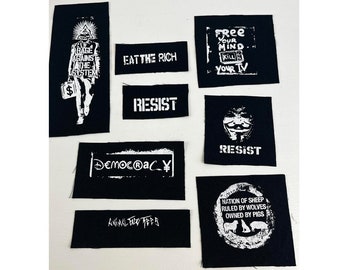 Anti-Establishment Patch Deal, Jacket Patch, DYI Punk Patch, Punk, Protest Patches