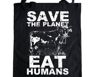 Vegan Tote Bag Save The Planet, Animal Activist, Friends Not Food,  Animal Rights Patch, Vegan Gift,