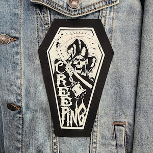 Grim Reaper Coffin Patch - Haunting and Ominous Metallica Inspired Design