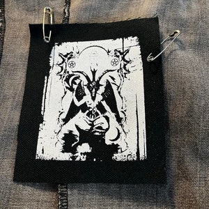 Satanic Baphomet Patch, Punk Patch  WItchcraft , Wicca, Occult Gothic Patch