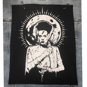 Monster Patch, The Bride Of Frankenstein Patch, Back Patch, Scary Patch, Sew On Patch, Monster Bride Patch, Gothic Patch, Movie Lovers Gift