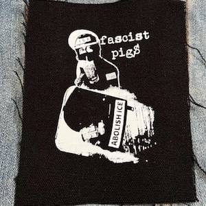Anti Fascist Pigs Patch | Abolish ICE Punk | ACAB Protest Patch | Political Battle Jacket