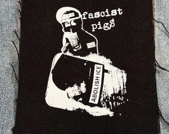 Anti Fascist Pigs Patch | Abolish ICE Punk | ACAB Protest Patch | Political Battle Jacket