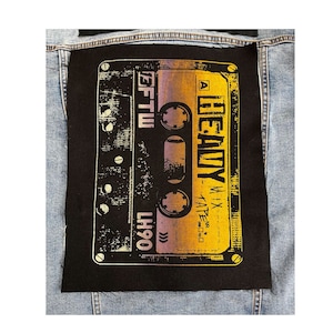 Vintage Cassette Tape Back Patch: 80s Music Gift
