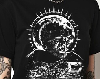 Vintage Wolfman T-Shirt – Tattoo Style Classic Horror Monster Tee